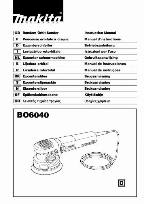 Mode d'emploi MAKITA BO6040