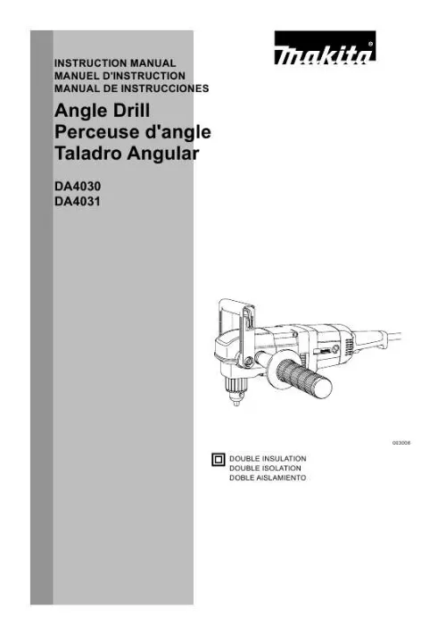 Mode d'emploi MAKITA DA4031