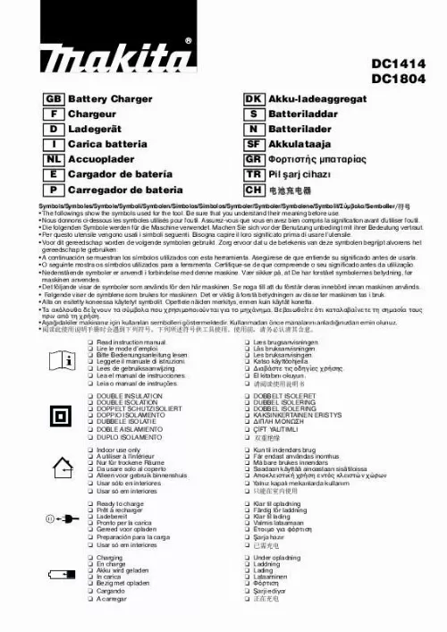 Mode d'emploi MAKITA DC1414