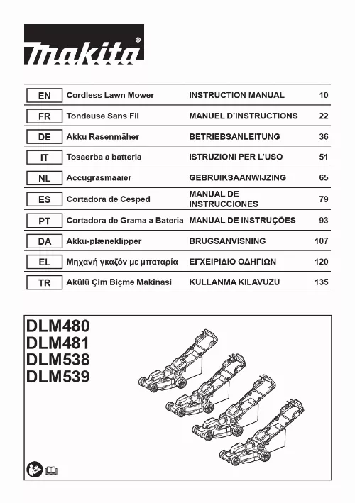 Mode d'emploi MAKITA DLM480Z