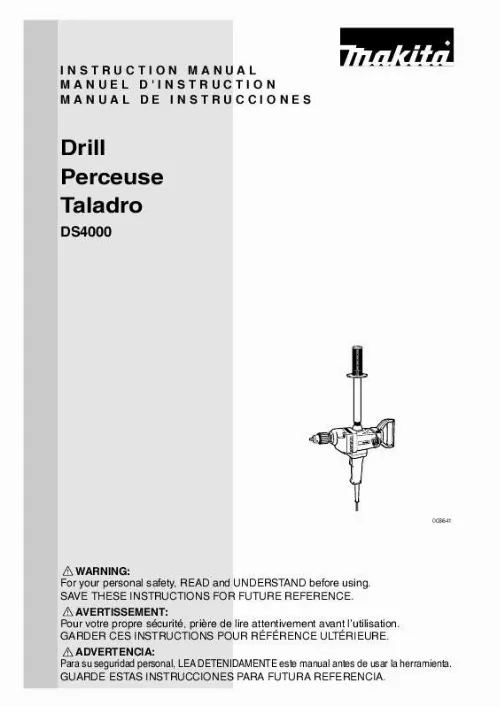 Mode d'emploi MAKITA DS4000