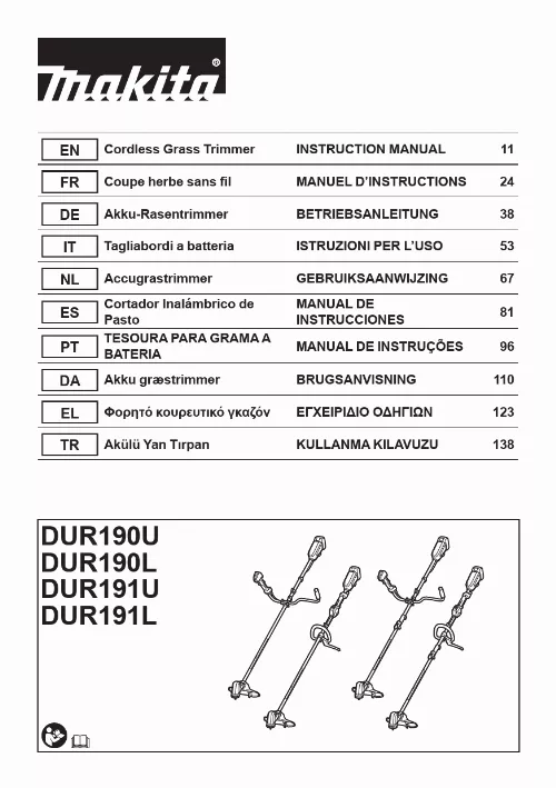 Mode d'emploi MAKITA DUR190UZX3