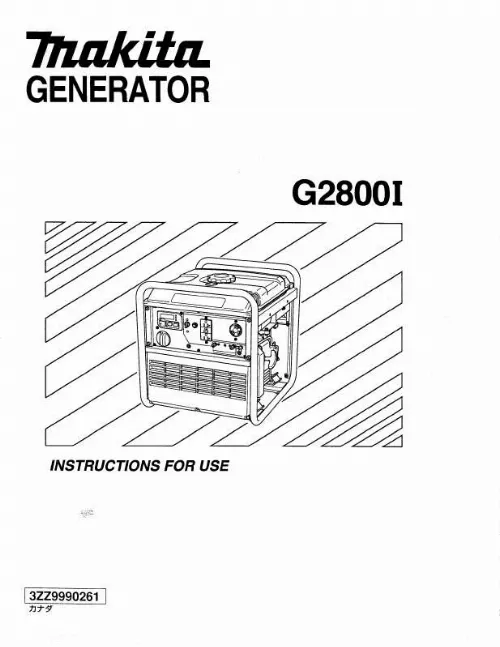 Mode d'emploi MAKITA G2800I