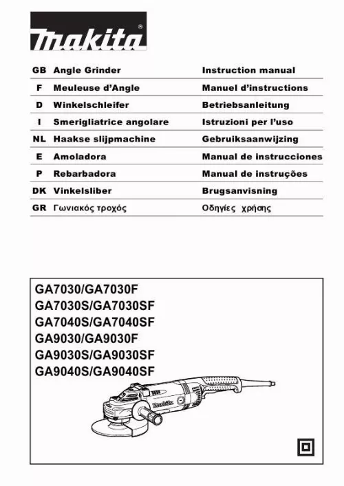 Mode d'emploi MAKITA GA7030F