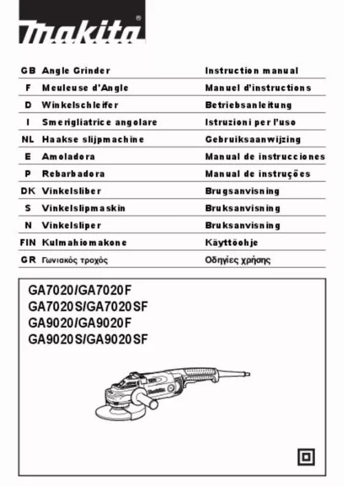 Mode d'emploi MAKITA GA9020F