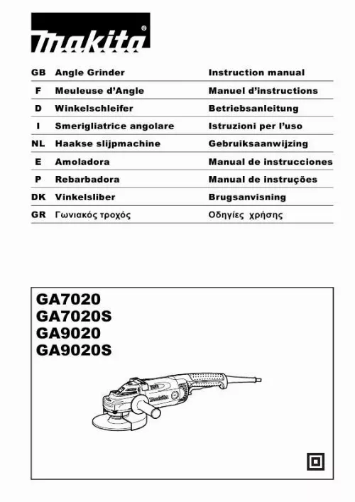 Mode d'emploi MAKITA GA9020S