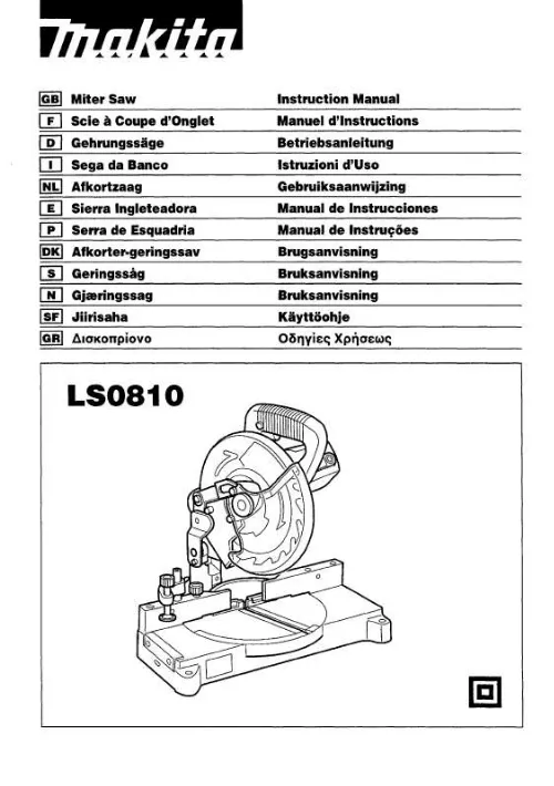 Mode d'emploi MAKITA LS0810