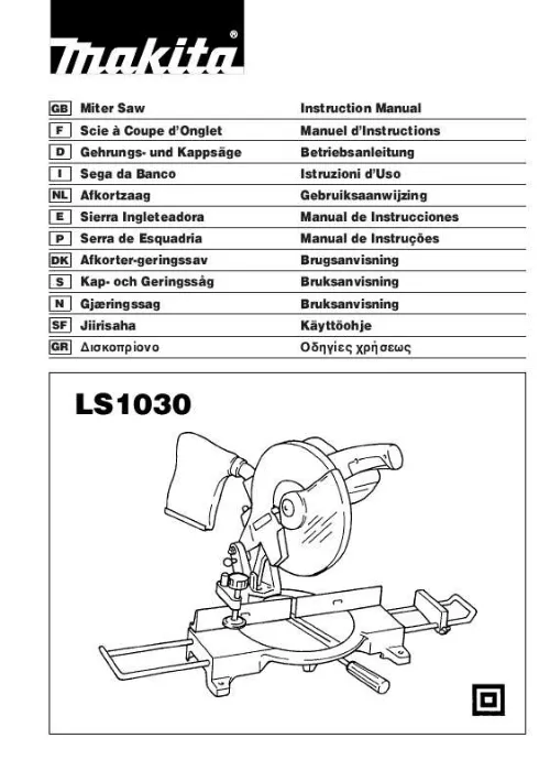 Mode d'emploi MAKITA LS1030