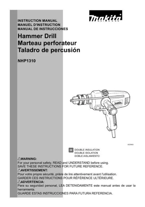 Mode d'emploi MAKITA NHP1310