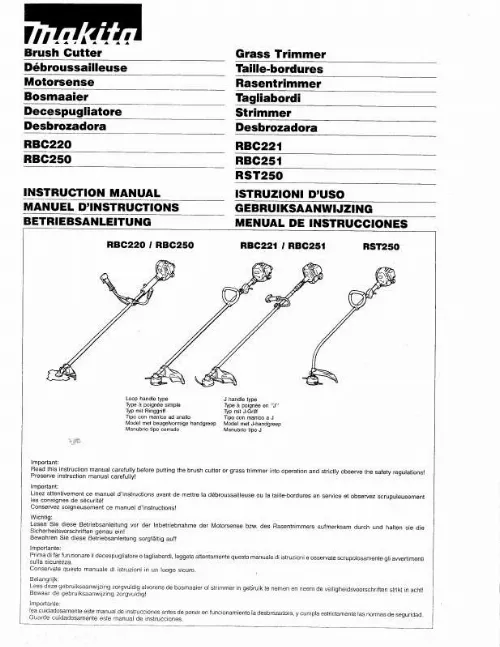 Mode d'emploi MAKITA RST250