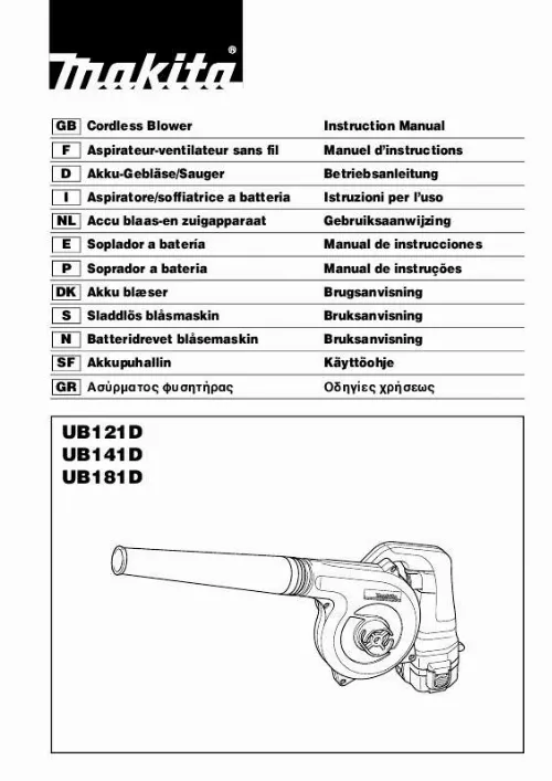 Mode d'emploi MAKITA UB141D