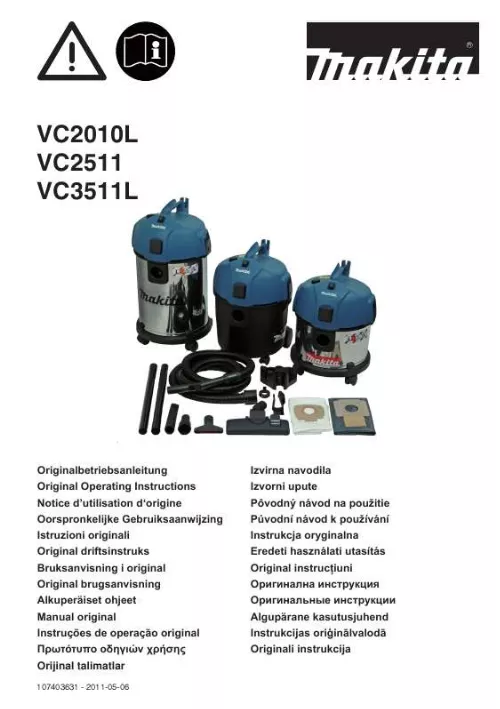 Mode d'emploi MAKITA VC3511L