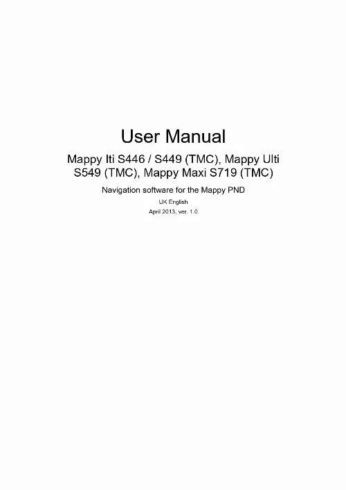 Mode d'emploi MAPPY ULTI S549 GPS