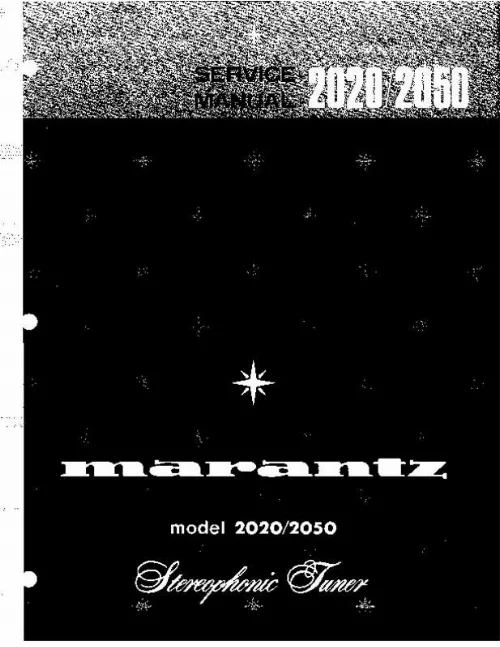 Mode d'emploi MARANTZ 2020L