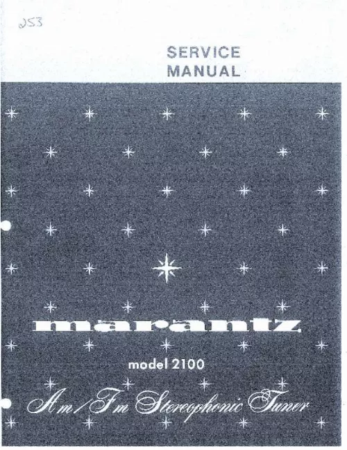 Mode d'emploi MARANTZ 2100L