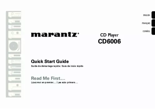 Mode d'emploi MARANTZ CD6006