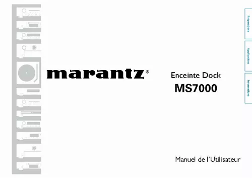 Mode d'emploi MARANTZ MS7000