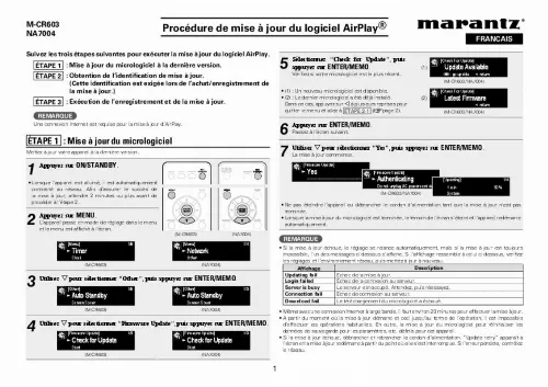 Mode d'emploi MARANTZ NA7004