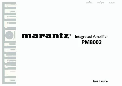 Mode d'emploi MARANTZ PM8003