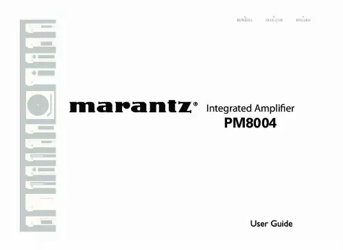 Mode d'emploi MARANTZ PM8004