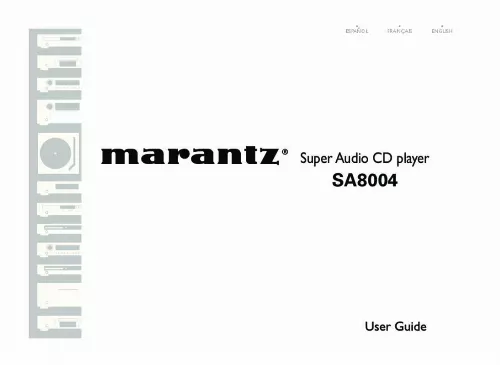 Mode d'emploi MARANTZ SA8004