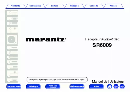 Mode d'emploi MARANTZ SR6009
