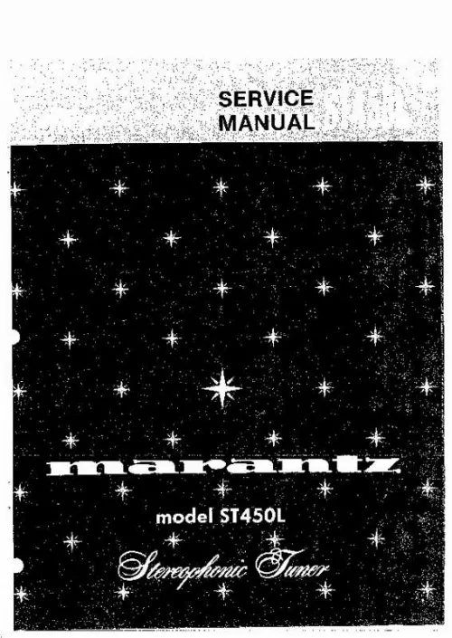 Mode d'emploi MARANTZ ST 450 L