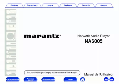 Mode d'emploi MARANTZ ST 6005