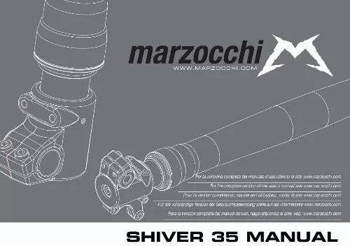 Mode d'emploi MARZOCCHI SHIVER 35