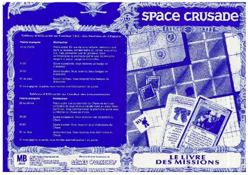 Mode d'emploi MB SPACE CRUSADE (LIVRE DES MISSIONS)