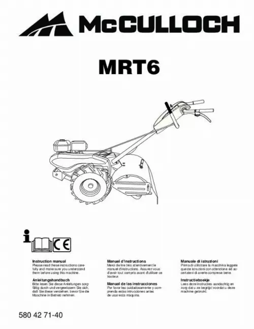 Mode d'emploi MC CULLOCH ROTOFRAISE MRT6