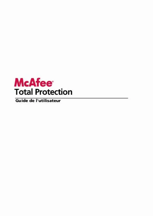 Mode d'emploi MCAFEE TOTAL PROTECTION 2009