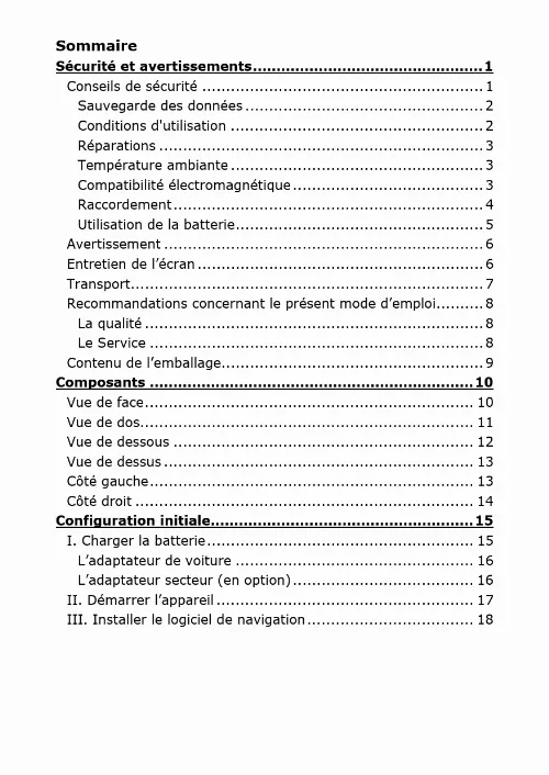 Mode d'emploi MEDION MDPNA 500T