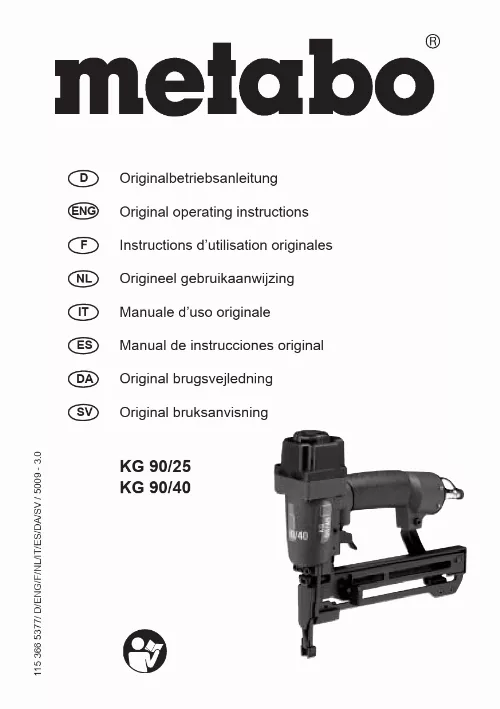 Mode d'emploi METABO KG 90/25