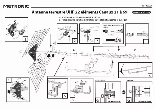 Mode d'emploi METRONIC ANTENNE EXTERIEURE UHF 22 ELEMENTS