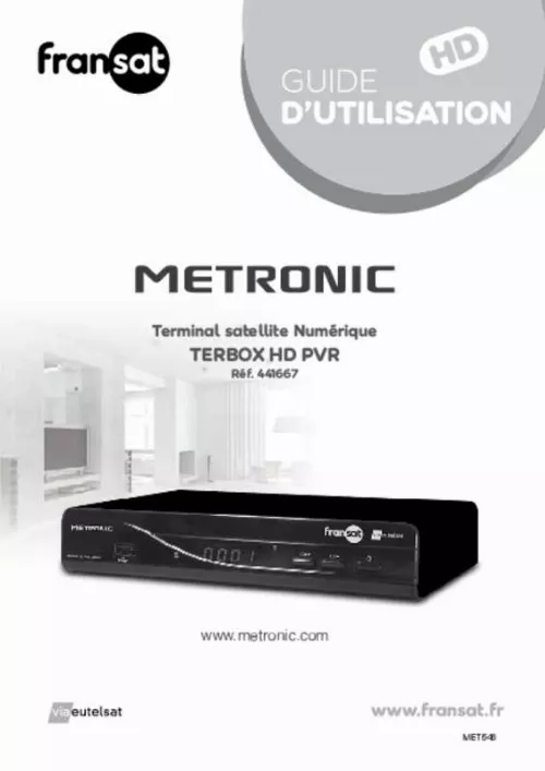 Mode d'emploi METRONIC TERBOX HD