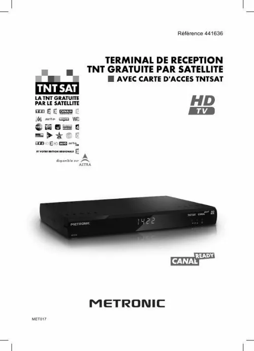 Mode d'emploi METRONIC TNT SAT