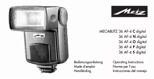 Mode d'emploi METZ MECABLITZ 36 AF-4 N DIGITAL
