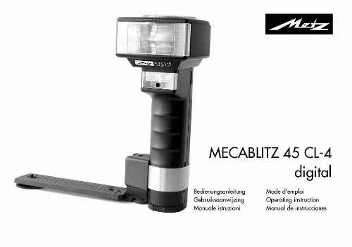 Mode d'emploi METZ MECABLITZ 45 CL-4 DIGITAL
