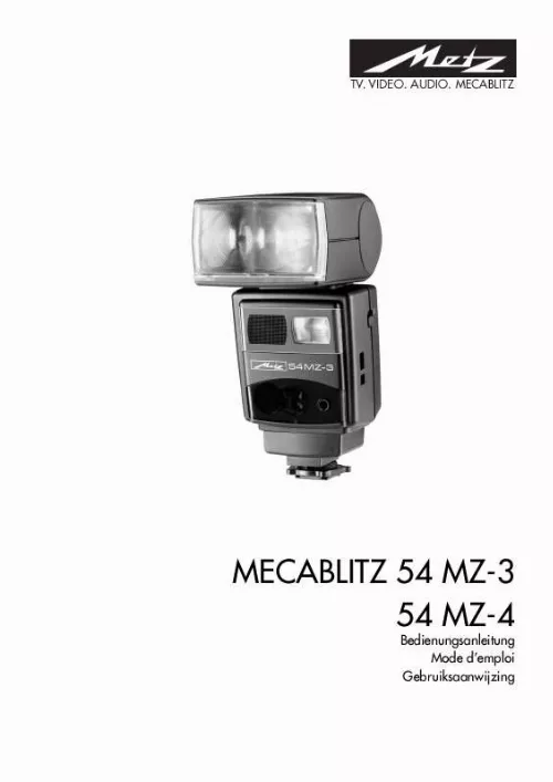 Mode d'emploi METZ MECABLITZ 54 MZ-4