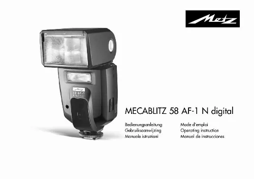 Mode d'emploi METZ MECABLITZ 58 AF-1 N DIGITAL