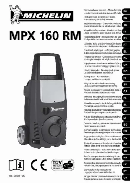 Mode d'emploi MICHELIN MPX 160 PRM13917