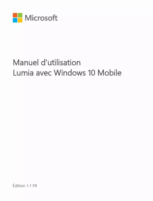 Mode d'emploi MICROSOFT LUMIA 950 XL