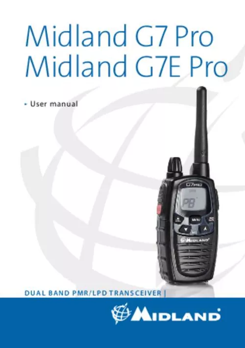 Mode d'emploi MIDLAND G7Â PRO SINGLE