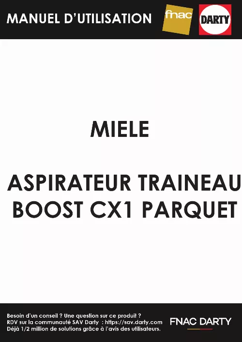 Mode d'emploi MIELE Boost CX1 PowerLine - SNRF0