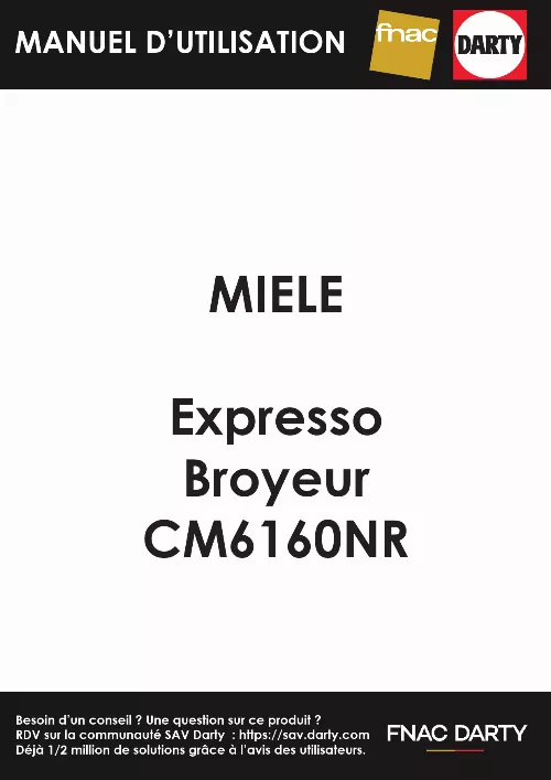 Mode d'emploi MIELE CM6160NR