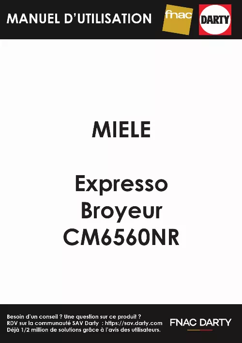 Mode d'emploi MIELE CM6560NR