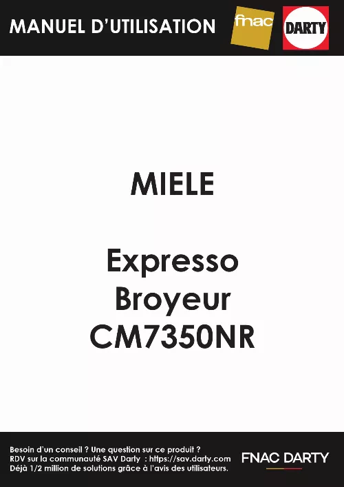 Mode d'emploi MIELE CM7350NR