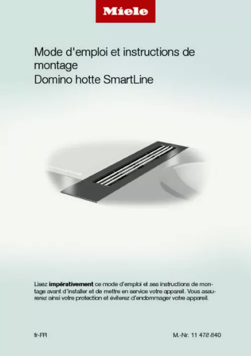 Mode d'emploi MIELE CSDA 7001 FL