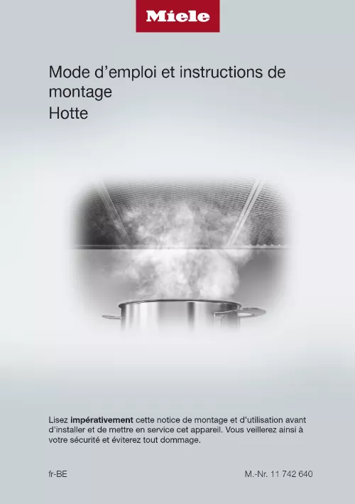 Mode d'emploi MIELE DA 2668